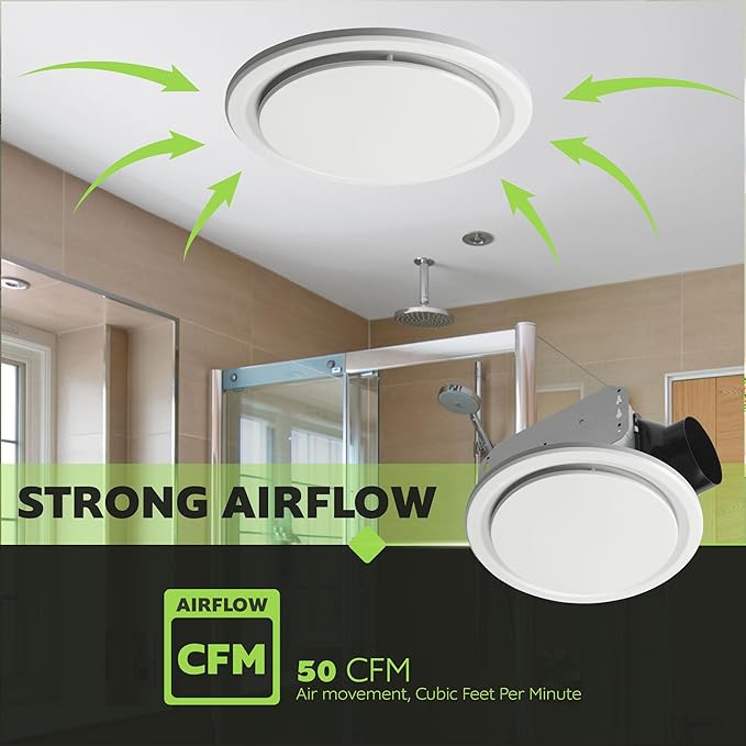 Homewerks 7140-50-G3 Bathroom Fan Ceiling Mount Exhaust Ventilation, Ultra - Image 5