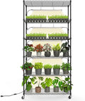 Bstrip Plant Shelf with Grow Light, Metal Plant Stand with Adjustable Rack and by Bstrip