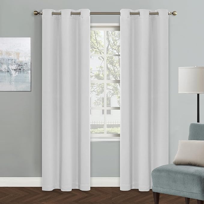 MYSKY HOME White Door Curtains Blackout Curtains - Image 7