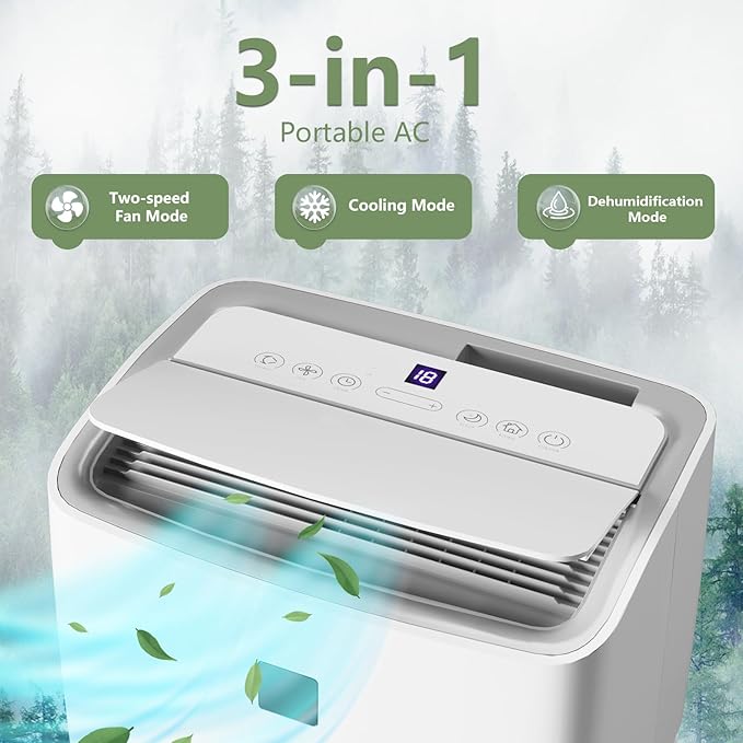 12, 000 BTU Portable AC Units for Rooms, 3-In-1 Portable Air Conditioner Up to - Image 4