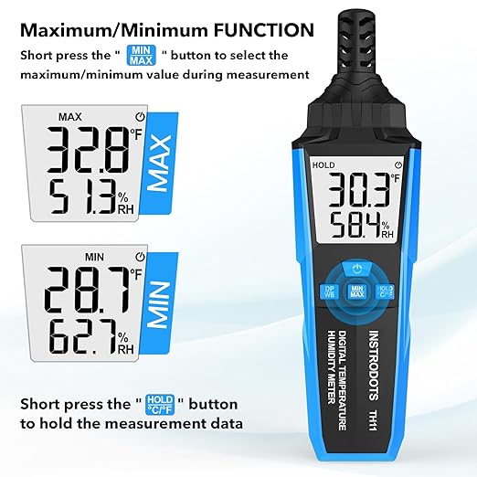 Temperature Humidity Meter, High Precision Digital Hygrometer - Image 5