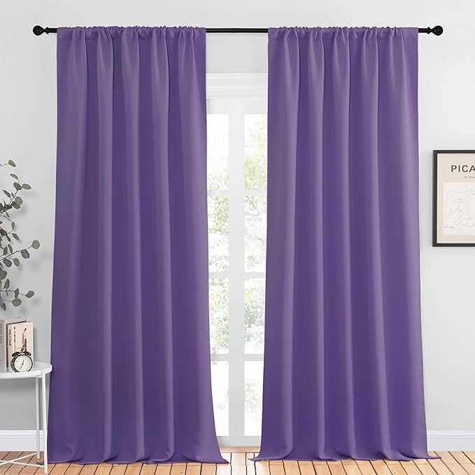 NICETOWN Blackout Curtains for Living Curtains, Lilac Purple, 2 Panels by NICETOWN