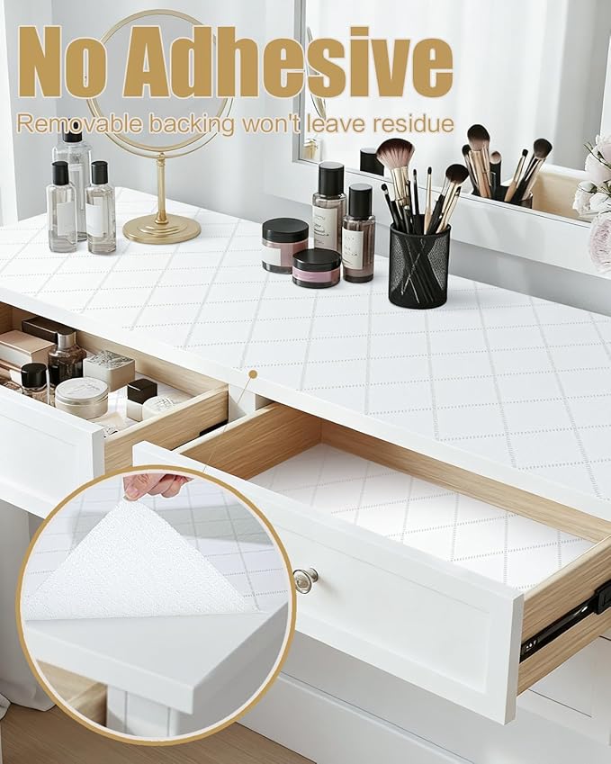 Shelf Liners for Kitchen Cabinets Non-Adhesive, Non-Slip Thickened Shelf Paper - Image 3