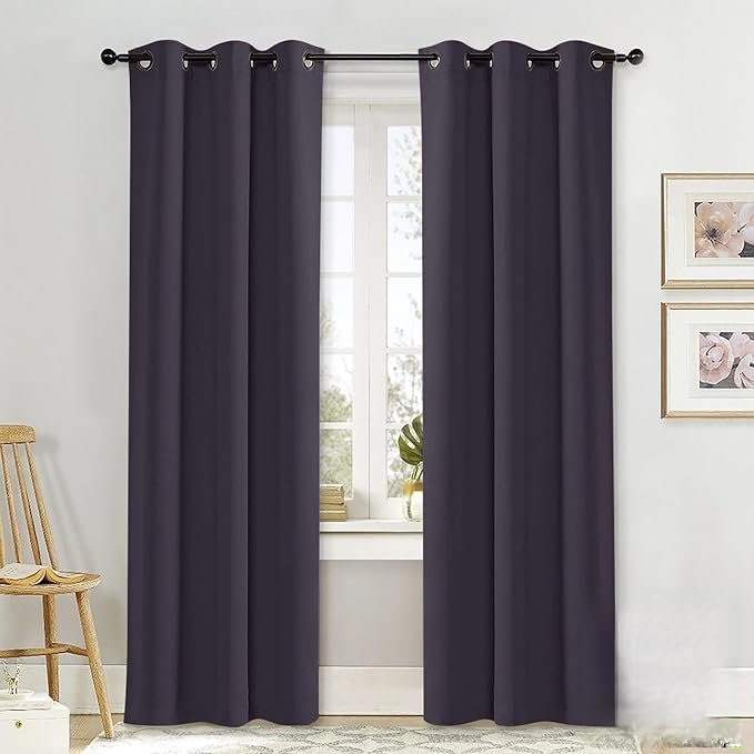 NICETOWN Curtain Blackout Drape Panel, Single Panel, 34 x 84 inch, 3 Pass by NICETOWN