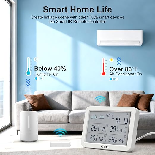 eMylo WiFi Hygrometer Thermometer 5 Pack, Smart Digital Indoor Temperature - Image 8