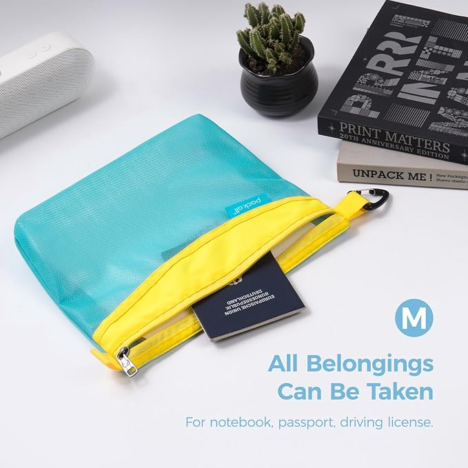 pack all Water-resistant Material Zipper Pouch, Mesh Zipper Bag - Image 3