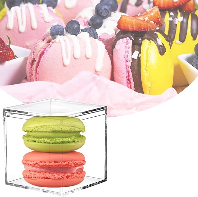 Acrylic Box 2 Packs 3 * 3 * 3 Inch Clear Square Cube Display Case - Image 3