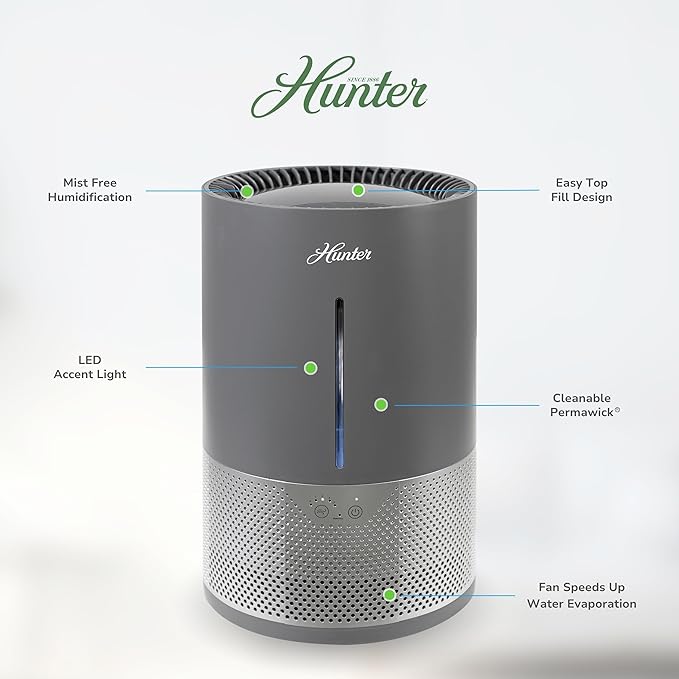 HHE150 Hunter Aspire 4.8L Evaporative Humidifier - Image 2
