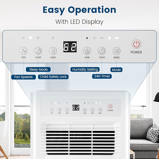 COSTWAY 2500 Sq. Ft Dehumidifier - Image 4