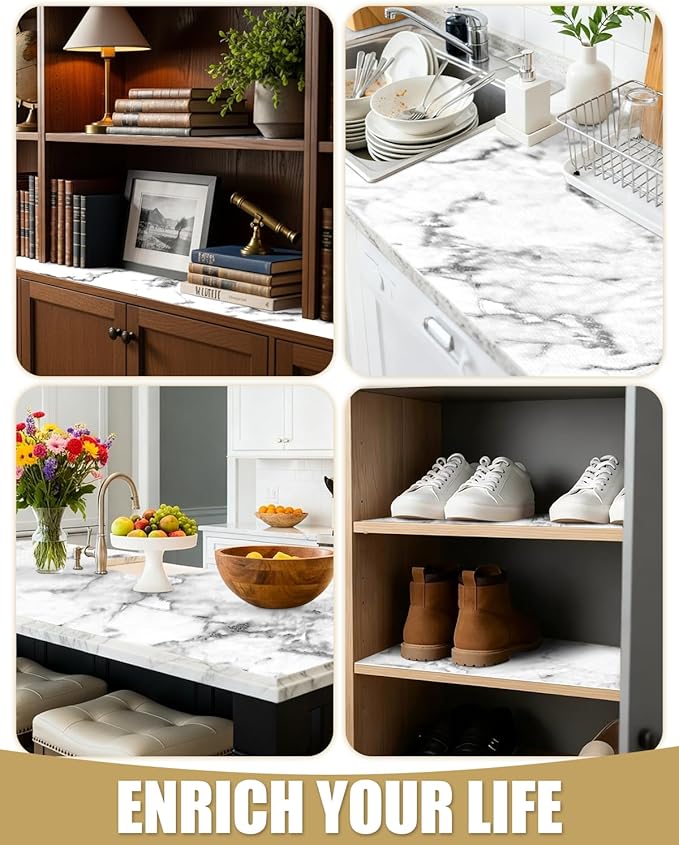 Shelf Liners for Kitchen Cabinets Non-Adhesive, Non-Slip Thickened Shelf Paper - Image 7