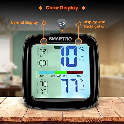 SMARTRO SC42 Professional Digital Hygrometer Indoor Thermometer Room Humidity - Image 2