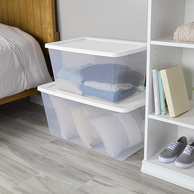 90QT transparent plastic storage boxes - Image 9