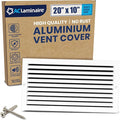 20x10 Inch Air Return Vent Cover Decorative – Premium Aluminum AC Vent Cover by LAMINAIRE