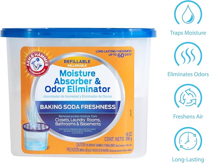 Arm & Hammer Fragrance Free Refillable Moisture Absorber and Odor Eliminator 14 - Image 5