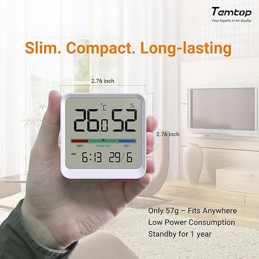 Temtop Indoor Thermometer Hygrometer, Precision Digital Temp/Humidity Monitor - Image 6