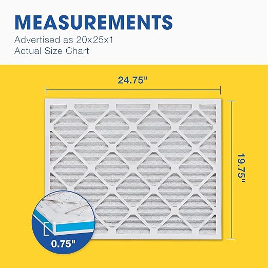 Aerostar 20x25x1 MERV 6 Pleated Air Filter, AC Furnace Air Filter, 6 Pack - Image 5