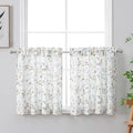 Chyhomenyc Roman Kitchen Curtains 24 Inch Length, Linen Blend Textured Small by Chyhomenyc