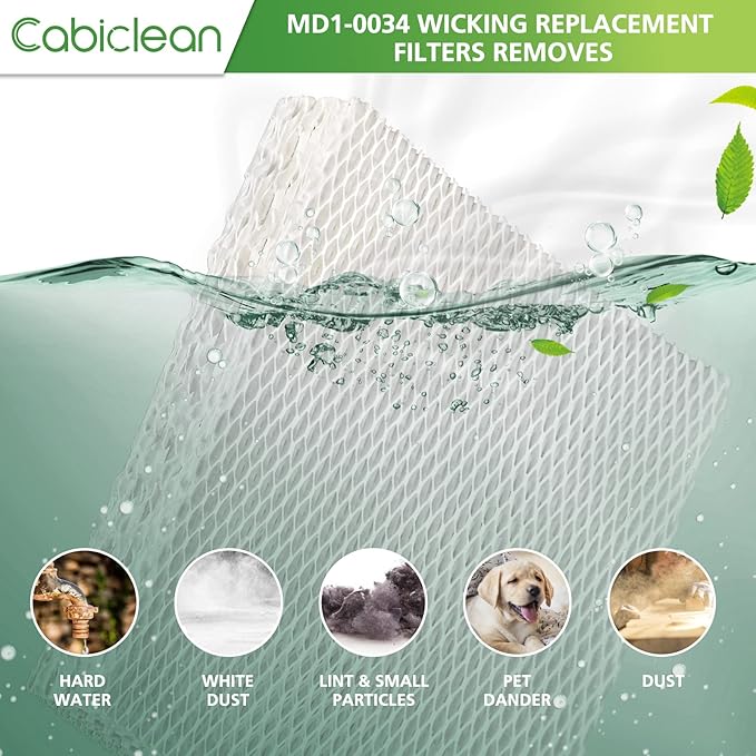 Cabiclean 4-Pack Humidifier Wicks Filter Replacement - Image 2