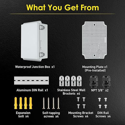 Waterproof Electrical Junction Box, IP67 Plastic Weatherproof Electrical - Image 5