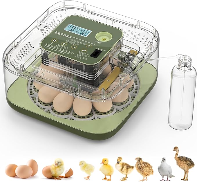 12 Egg Incubator with Automatic Turning, Auto Water Refill & Temp/Humidity by Unknown