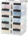 IRIS USA 6 Qt Stackable Plastic Storage Bins by IRISUSA