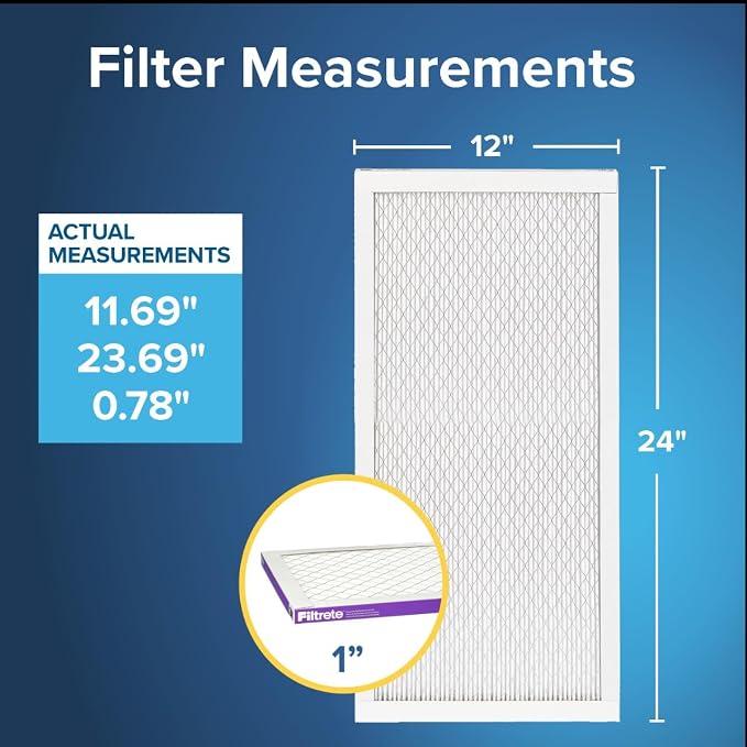 Filtrete 12x24x1 AC Furnace Air Filter, MERV 12, MPR 1500, CERTIFIED asthma & - Image 2