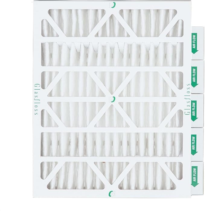 Glasfloss 20x25x4 MERV 13 AC & Furnace 4" Depth Air Filters. Case of 6. Actual by Glasfloss