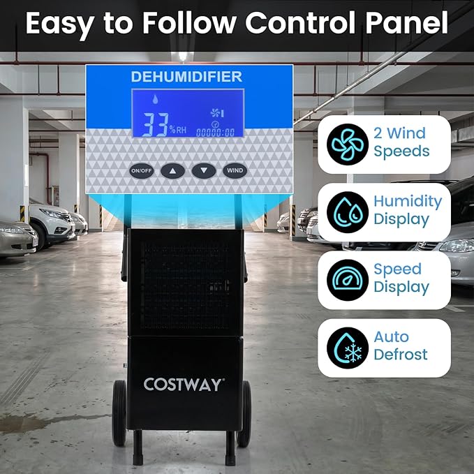 COSTWAY 189 Pints Commercial Dehumidifier - Image 3