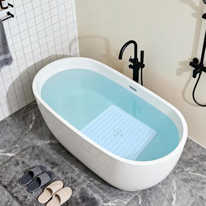 Anti-Slip Bathtub Shower mat, 20.8×20.8（Approximately 53×53cm） inch Soft - Image 5