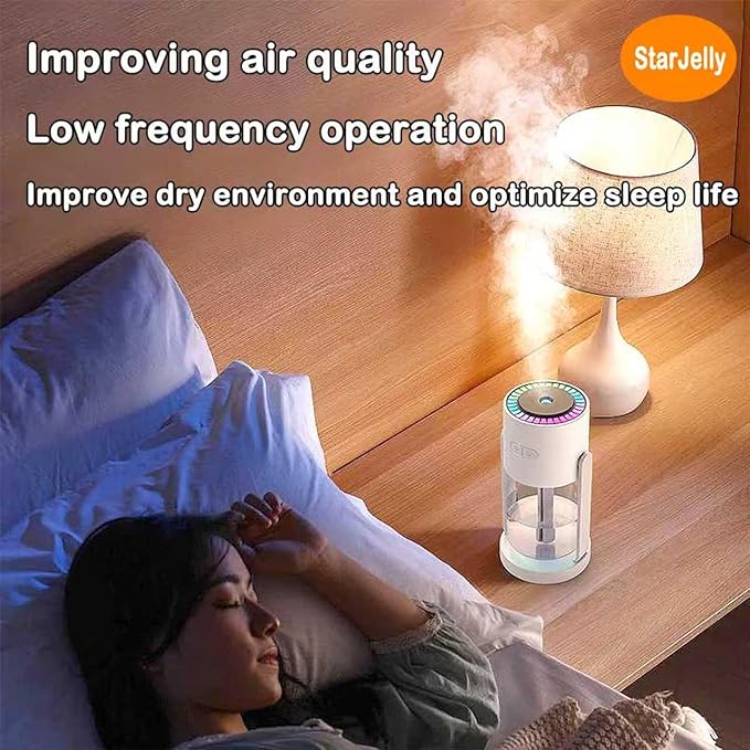 Portable Starry Sky Projection Humidifier, USB Mini Humidifier, 360° Rotating - Image 4