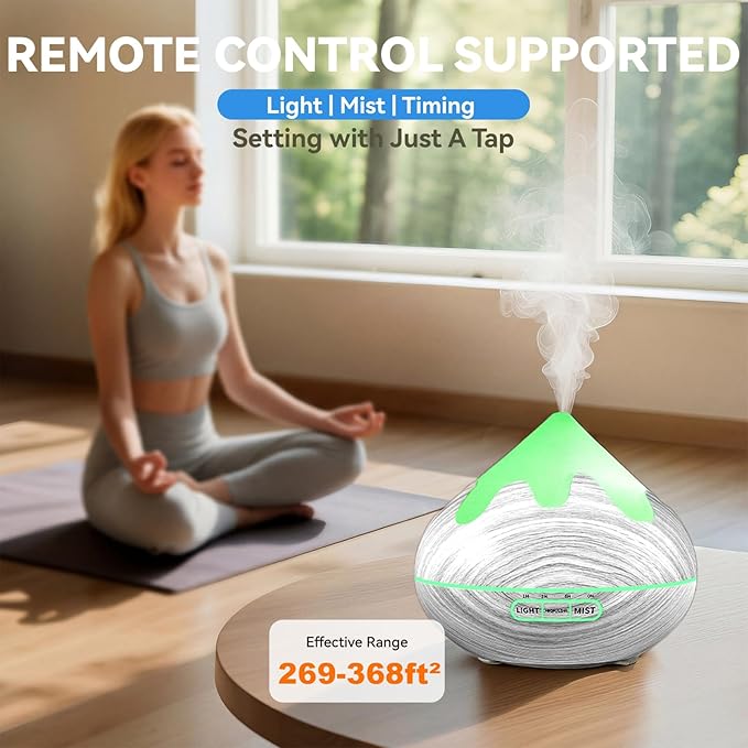 500ML Essential Oil Diffuser, Large Aromatherapy Diffuser - Image 6