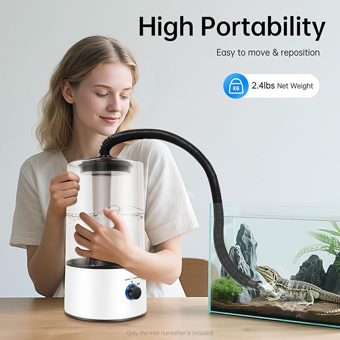 Reptile Humidifier & Fogger 4L Large Capacity Tank Cool Mist Maker - Image 5