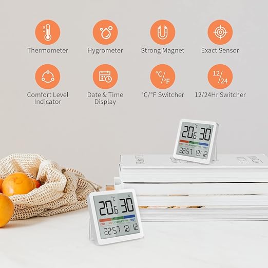 NOKLEAD 2-Pack Indoor Thermometer Hygrometer - Image 2