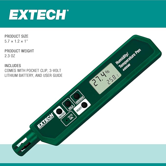 Extech 445580 Humidity and Temperature Pen - Image 7