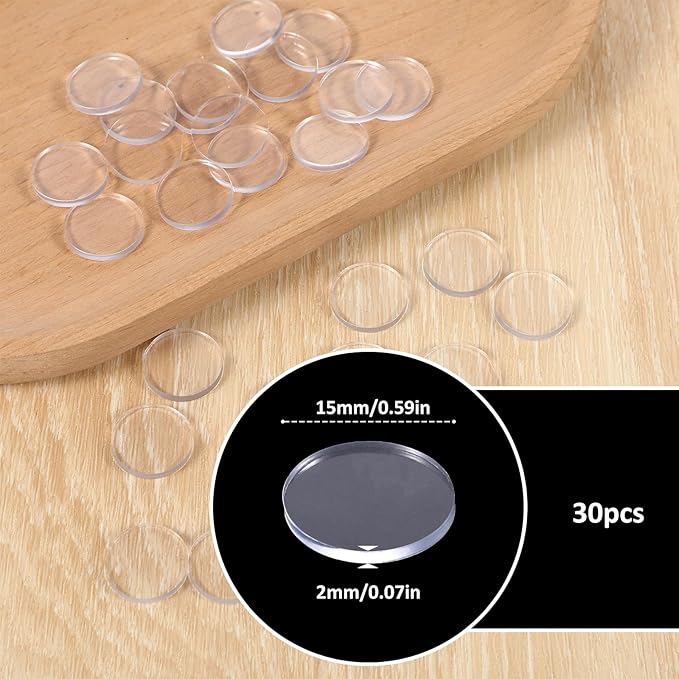 30 PCS Glass Table Top Anti Slip Bumpers, Round Glass Table Top Bumpers - Image 2