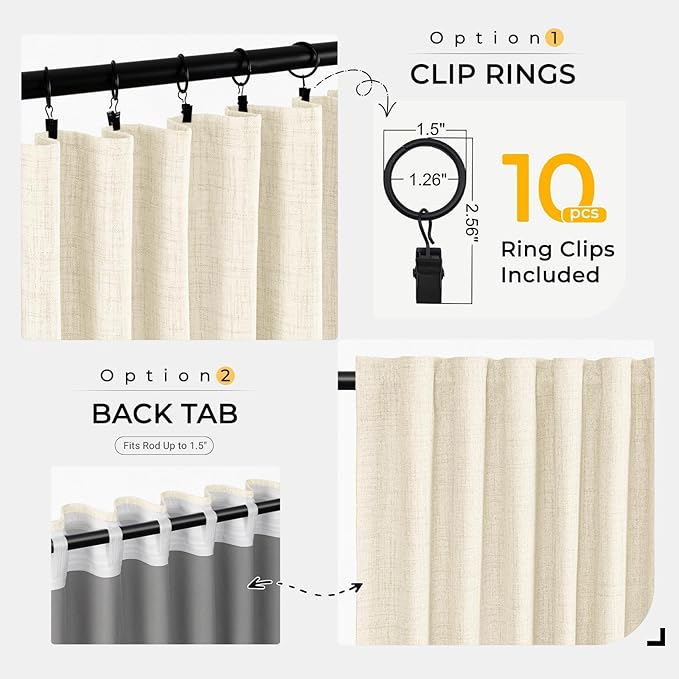 INOVADAY Thermal Sliding Door Curtains 100% Blackout Curtains - Image 4