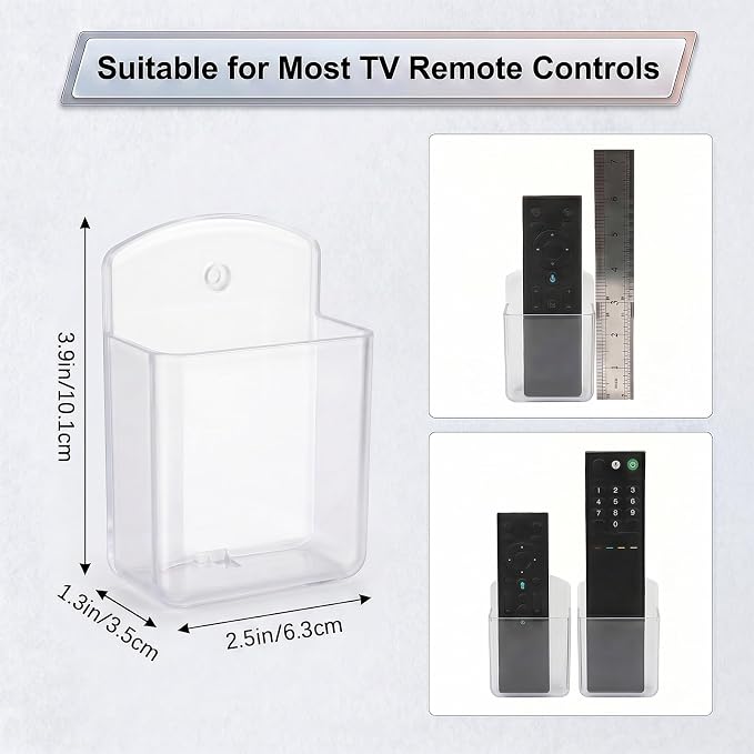 2 PCS Remote Control Holder Wall Mount, TV Remote Control Holder, Self Adhesive - Image 3