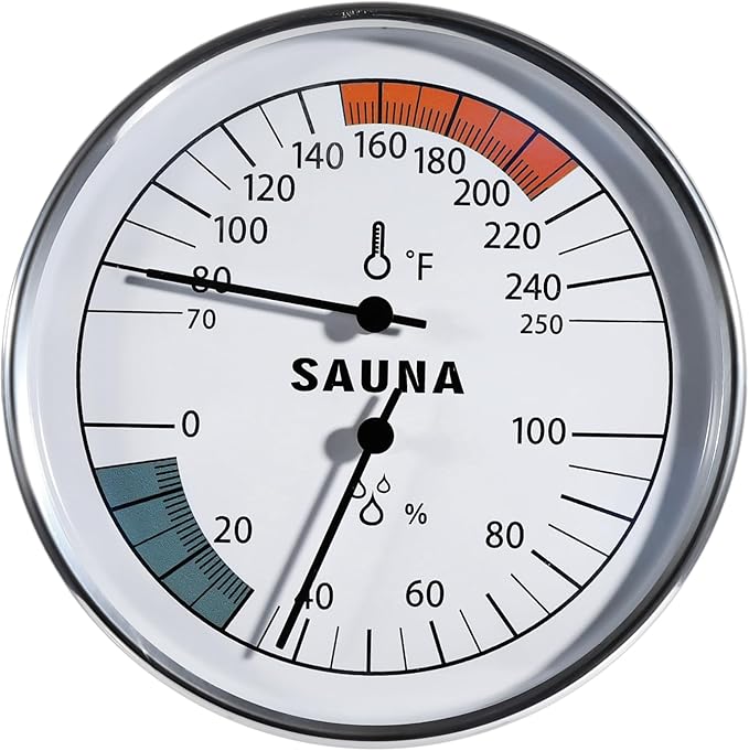 Sauna Thermometer Hygrometer, 2 in 1 Fahrenheit Thermometer Hygrometer by COSYOO