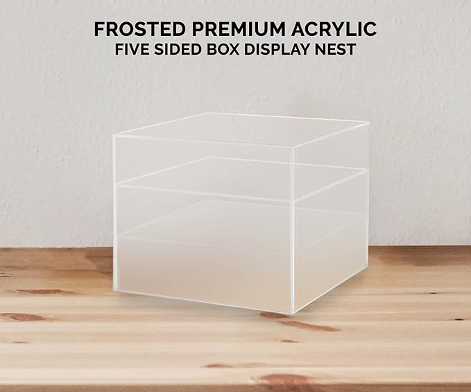 Acrylic Display Riser Boxes Frosted 3 Piece Retail Product Riser 2" - Image 4