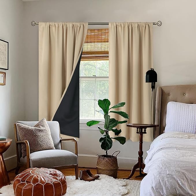 BGment Blackout Curtains for Living Room 63 Inch Length, 2 Panels Set Full Room - Image 2