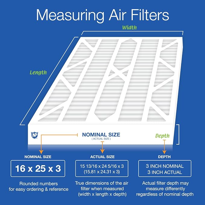 Nordic Pure 16x25x3 MERV 13 Plus Carbon Trion Air Bear Cub Replacement Air - Image 2