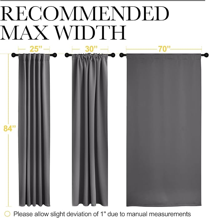 NICETOWN Blackout Curtain Panels Window Draperies - Image 8