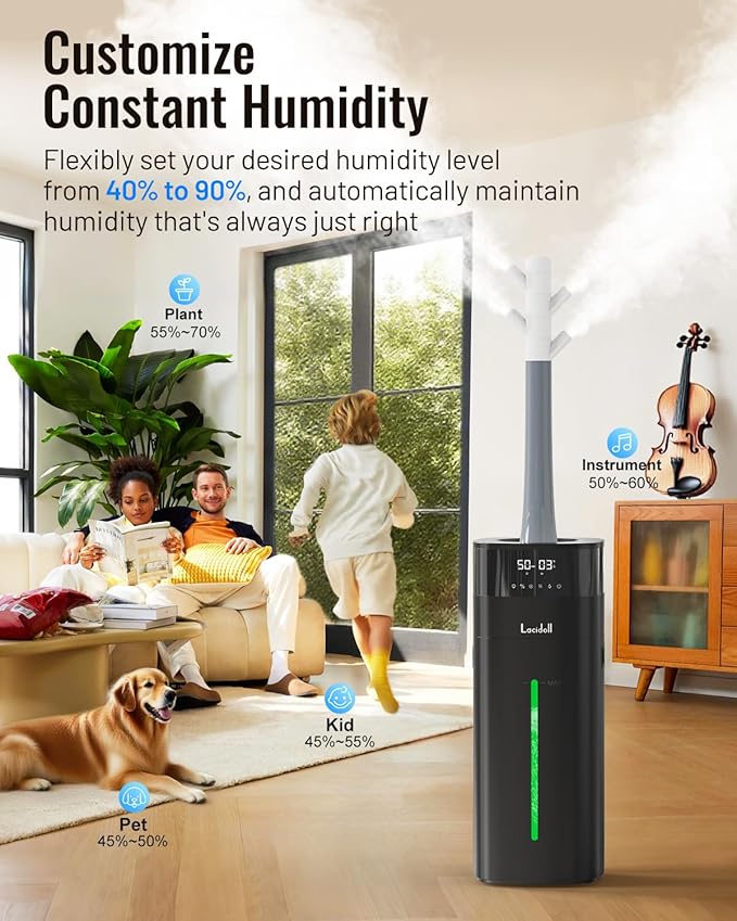 Cool and Warm Mist Humidifier Large Room, 5.3Gal/20L Humidifiers - Image 5
