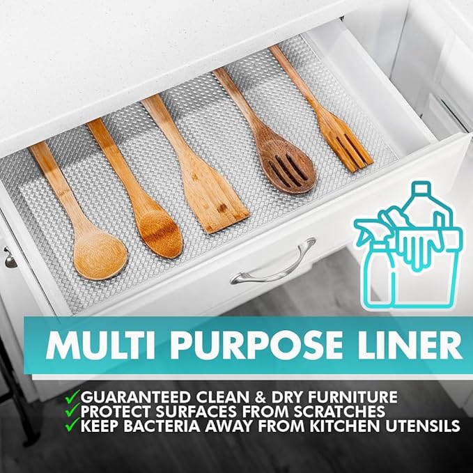 Shelf Liner, Drawer Liner & Kitchen Cabinet Liner – Thick Waterproof Rubber - Image 6