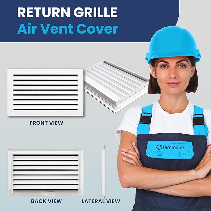 14x8 Inch Air Return Vent Cover Decorative – Premium Aluminum AC Vent Cover - Image 2