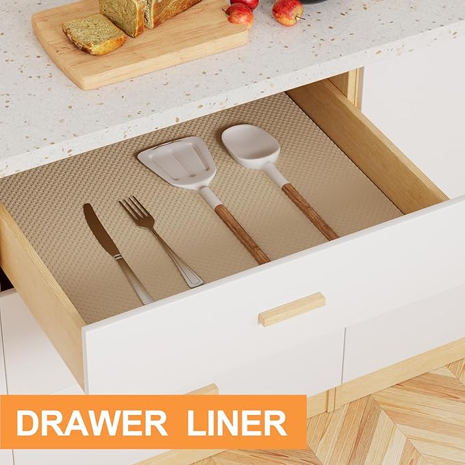 Shelf Liners for Kitchen Cabinets Khaki - Image 3