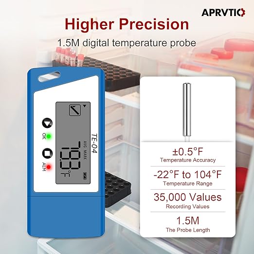 TE‑04 ET USB Temperature Recorder, Larger Display, Pause Logging Fuction - Image 2