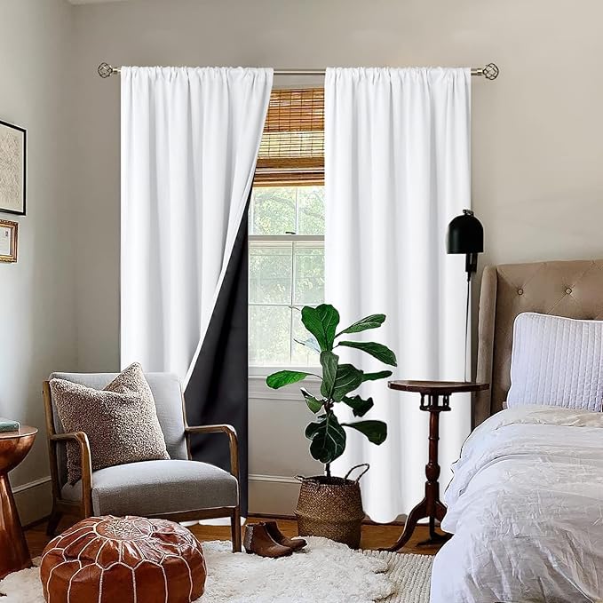 BGment Long White Blackout Curtains - Image 2