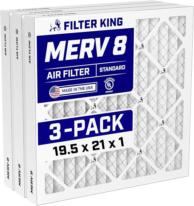 Filter King 19.5x21x1 Air Filter Dust & Allergy Control AC Furnace Filters by FilterKing