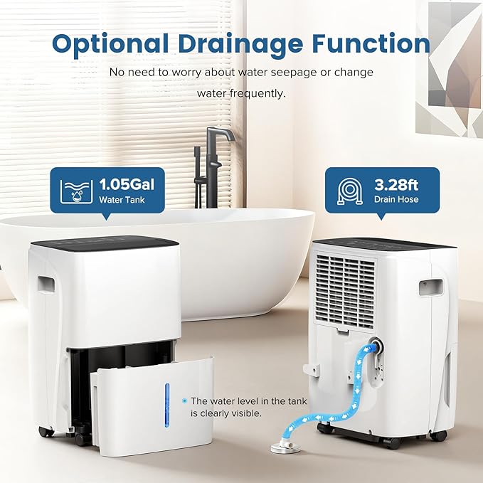 80 Pint Dehumidifier for Basement and Home, Covers up to 4, 500 Sq. Ft Rooms - Image 4